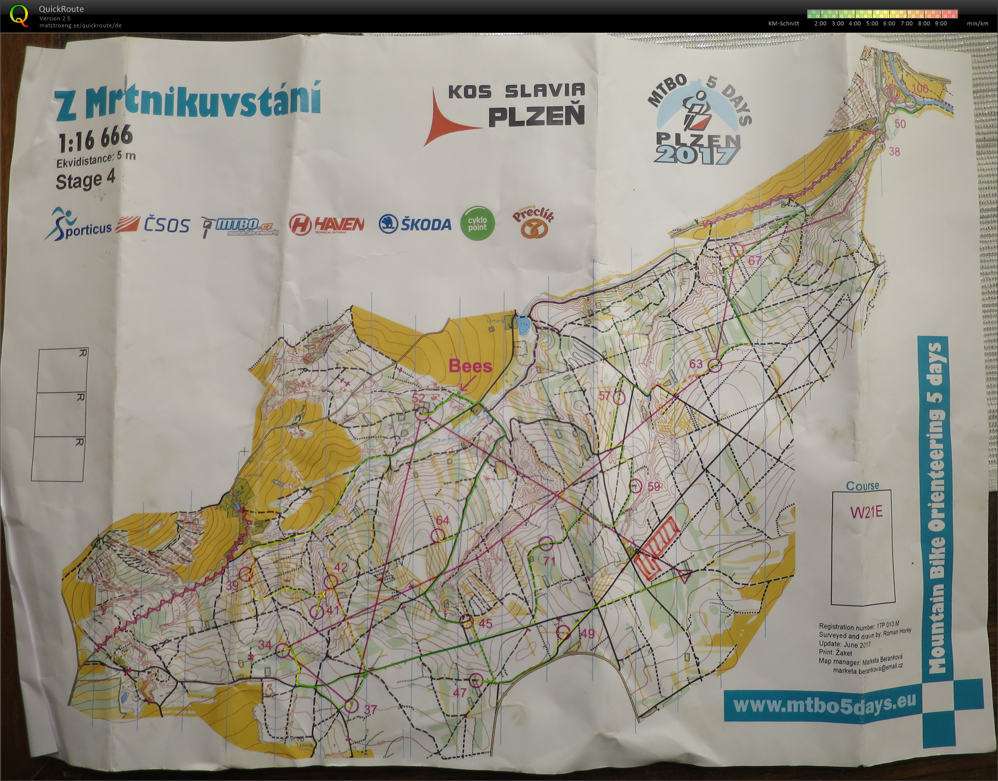 MTBO 5 days Pilsen - Finale - Jagdstart (09/07/2017)
