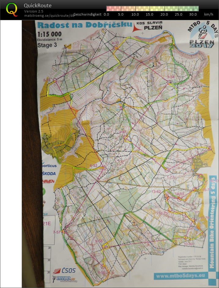 MTBO 5 days Pilsen - Langstrecke (08/07/2017)