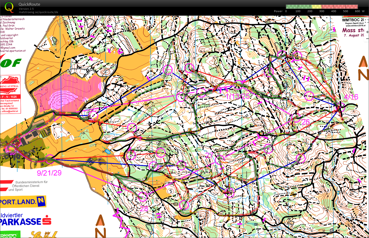 MTBO-WM 2018 Zwettl - Mass start (07/08/2018)